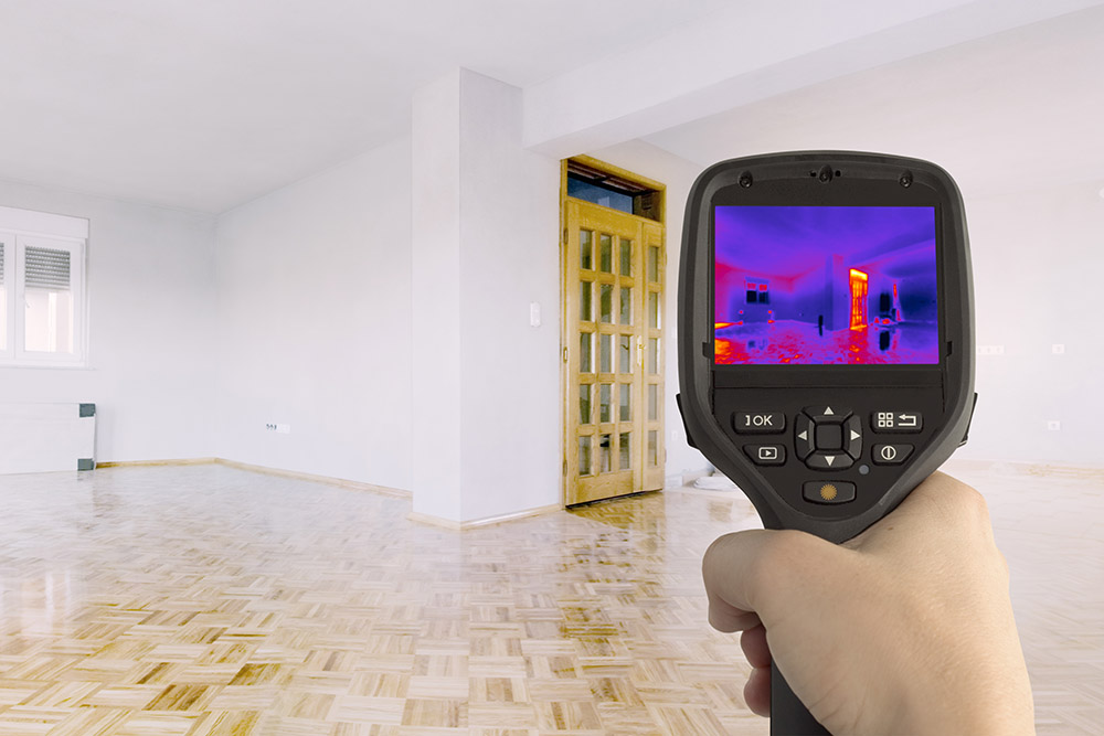 Thermal imaging camera used while preforming home inspection services 